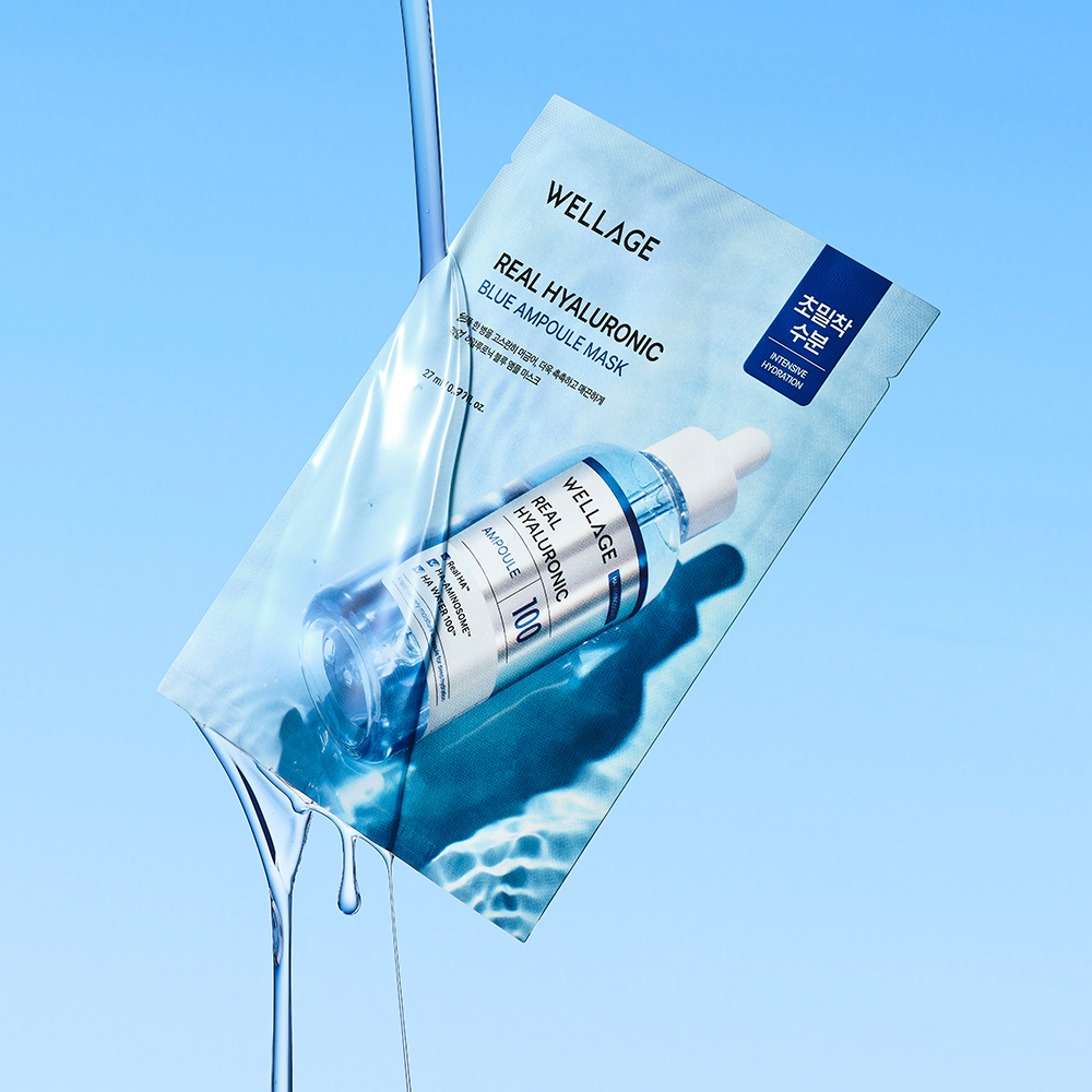 Wellage Real Hyaluronic Blue Ampoule Mask 3